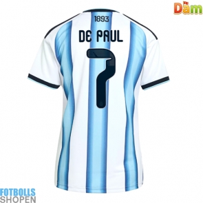 Billiga Argentina Rodrigo De Paul #7 Hemmatröja Dam VM 2026 Kortärmad
